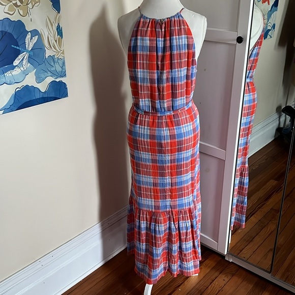 Tommy Hilfiger Red and Blue Plaid Maxi Dress - Picture 6 of 11